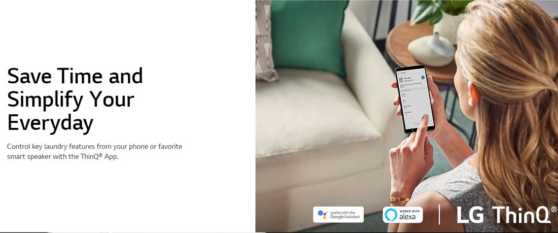 LG Electronics 2.4 cu.ft. Compact White Front Load Washer with Built-In